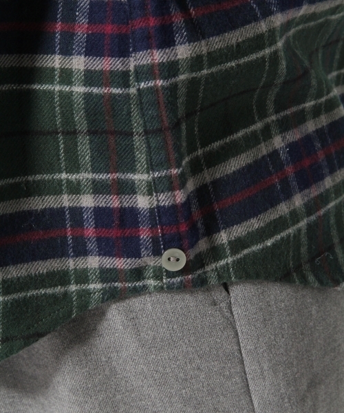 GLOBAL WORK（グローバルワーク）の「フランネル2WAYシャツ長袖/563544（シャツ/ブラウス・レディース・ネイビー/イエロー/グリーン/ホワイト系その他/オフホワイト/ホワイト/レッド・MEDIUM/LARGE/SMALL）」の13枚目の写真