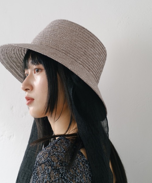 Kastane（カスタネ）の「リボン付きストローハット（ハット・レディース・ライトグレー/ブラウン/ブラック・FREE）」の15枚目の写真