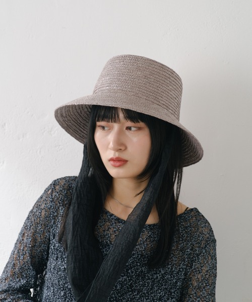Kastane（カスタネ）の「リボン付きストローハット（ハット・レディース・ライトグレー/ブラウン/ブラック・FREE）」の14枚目の写真