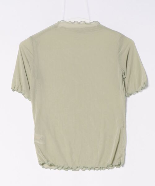 Achic(アシック)の「タートルフリルハイネックシアーメッシュ トップス(Tシャツ/カットソー・レディース・グリーン/ホワイト/ブラック・M)」の18枚目の写真