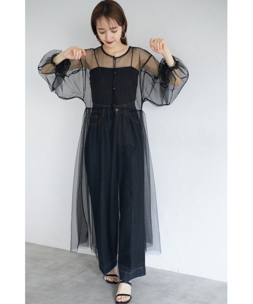 ZOZO限定】チュールシアーワンピース（ワンピース