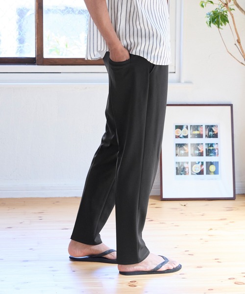 coca（coca）（コカ）の「メンズ カットカルゼテーパードパンツ（スラックス・メンズ・ブラック/ライトベージュ・M/L/XL）」の9枚目の写真