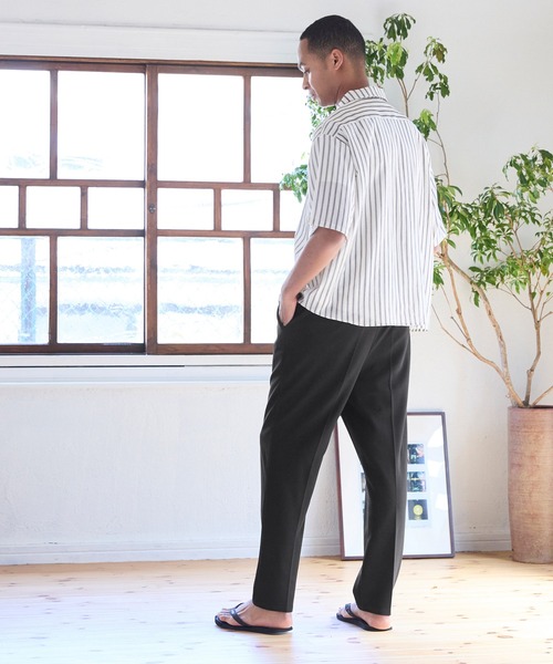 coca（coca）（コカ）の「メンズ カットカルゼテーパードパンツ（スラックス・メンズ・ブラック/ライトベージュ・M/L/XL）」の10枚目の写真