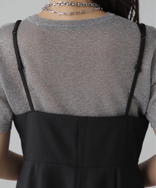 FREE'S MART（フリーズマート）の「◆麻調合繊ダブルストラップコンビネゾン（つなぎ/オールインワン・レディース・ベージュ/ブラック・MEDIUM/SMALL）」の19枚目の写真