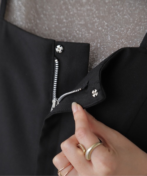 FREE'S MART（フリーズマート）の「◆麻調合繊ダブルストラップコンビネゾン（つなぎ/オールインワン・レディース・ベージュ/ブラック・MEDIUM/SMALL）」の15枚目の写真