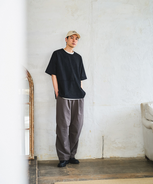 417 EDIFICE（フォーワンセブンエディフィス）の「フェイクスエードTシャツ（Tシャツ/カットソー・メンズ・ブラック/ベージュ・LARGE/MEDIUM）」の7枚目の写真