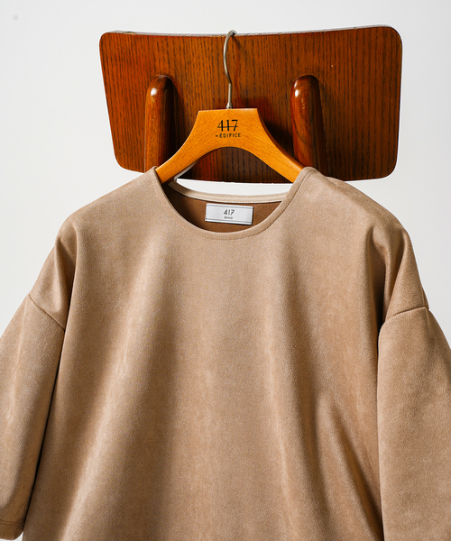 417 EDIFICE（フォーワンセブンエディフィス）の「フェイクスエードTシャツ（Tシャツ/カットソー・メンズ・ブラック/ベージュ・LARGE/MEDIUM）」の15枚目の写真