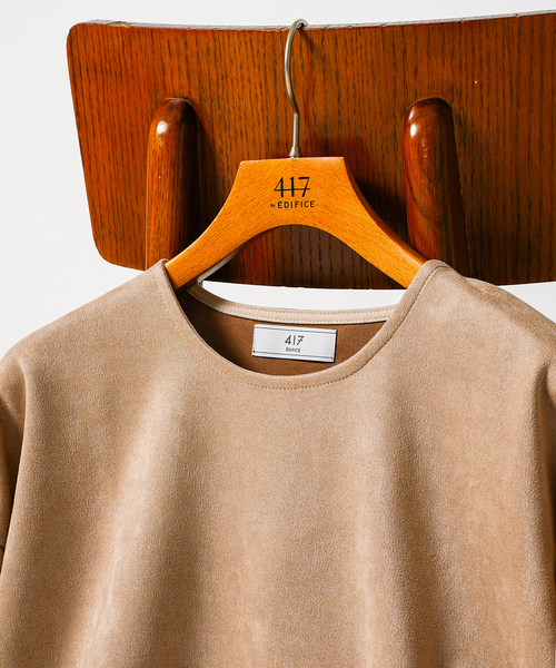 417 EDIFICE（フォーワンセブンエディフィス）の「フェイクスエードTシャツ（Tシャツ/カットソー・メンズ・ブラック/ベージュ・LARGE/MEDIUM）」の16枚目の写真