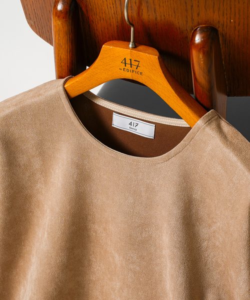 417 EDIFICE（フォーワンセブンエディフィス）の「フェイクスエードTシャツ（Tシャツ/カットソー・メンズ・ブラック/ベージュ・LARGE/MEDIUM）」の18枚目の写真