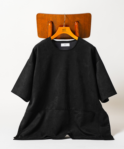 417 EDIFICE（フォーワンセブンエディフィス）の「フェイクスエードTシャツ（Tシャツ/カットソー・メンズ・ブラック/ベージュ・LARGE/MEDIUM）」の21枚目の写真