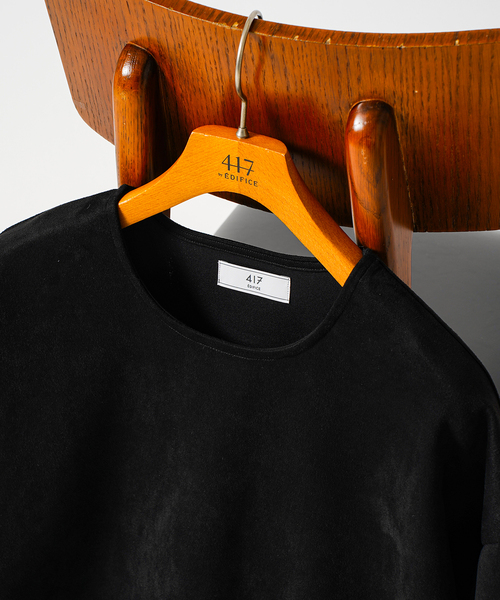 417 EDIFICE（フォーワンセブンエディフィス）の「フェイクスエードTシャツ（Tシャツ/カットソー・メンズ・ブラック/ベージュ・LARGE/MEDIUM）」の22枚目の写真