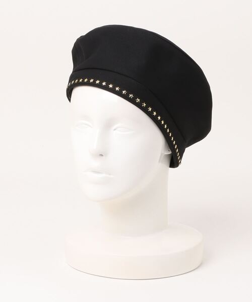 Mayree（メイリー）の「【urge select】スター スタッズ ベレー帽（ハンチング/ベレー帽・レディース・ブラック・FREE）」の3枚目の写真