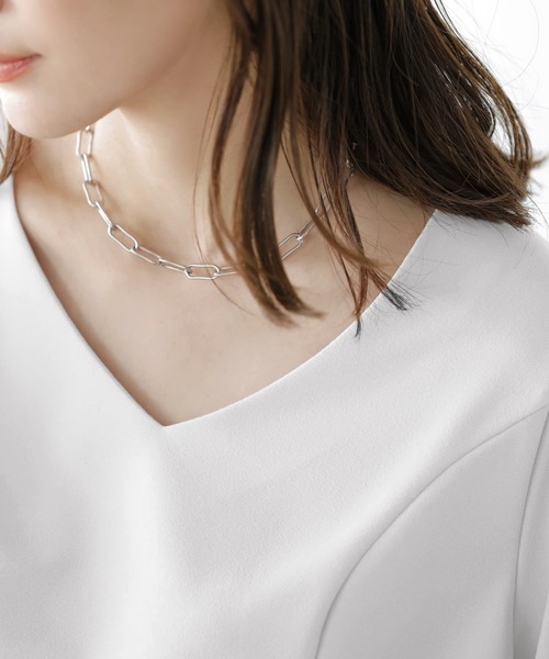 STYLE DELI(スタイルデリ)の「【Made in JAPAN】カットジョーゼット5分袖フレアブラウス(シャツ/ブラウス・レディース・ホワイト/ブラック/グレイッシュベージュ・FREE)」の9枚目の写真