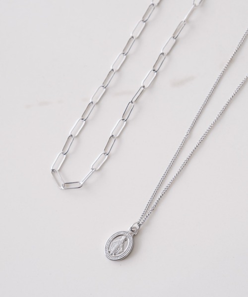 PAPILLONNER（パピヨネ）の「ステンレスロザリオネックレス（ネックレス・レディース・シルバー/ゴールド・FREE）」の2枚目の写真