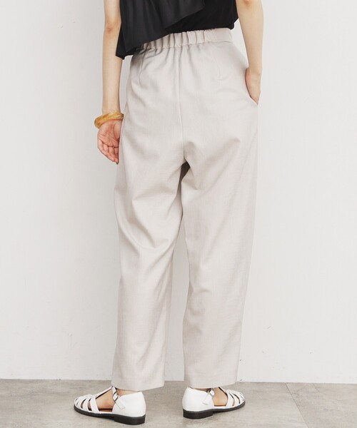 THE SHOP TK (ザ ショップ ティーケー )の「◆【脚長・美シルエット】麻調ハイウエストタックパンツ/洗濯機OK(その他パンツ・レディース・スミクロ/ナチュラル・12/13)」の8枚目の写真