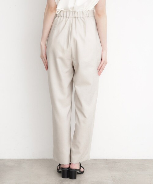 THE SHOP TK (ザ ショップ ティーケー )の「◆【脚長・美シルエット】麻調ハイウエストタックパンツ/洗濯機OK(その他パンツ・レディース・スミクロ/ナチュラル・12/13)」の11枚目の写真