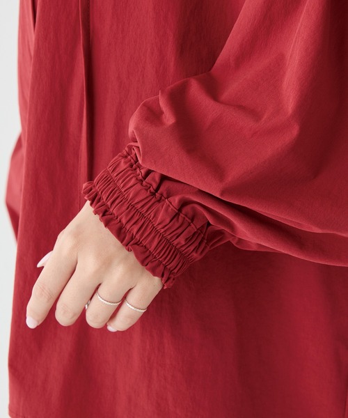 LAVEANGE（ラビアンジェ）の「【洗える】ギャザーフレアブラウス（シャツ/ブラウス・レディース・ボルドー/キャメル/ブラック・M/LL/3L/4L/5L）」の6枚目の写真