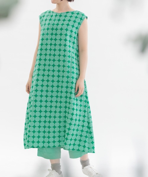 【セール】Cornet リネンレーヨンノースリーブ2wayワンピース（ワンピース）｜nop de nod（ノップドゥノッド）