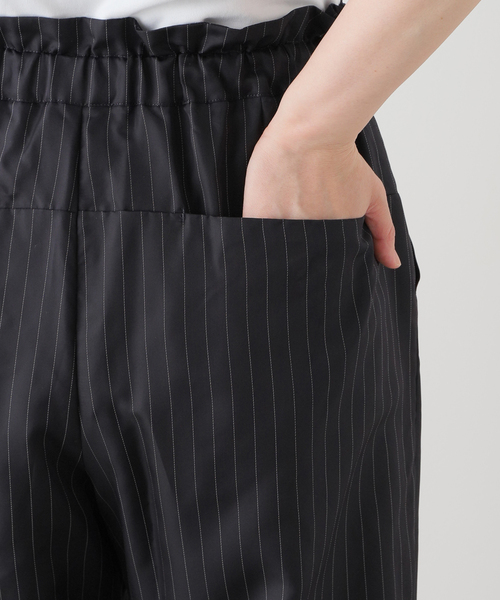 PONTI（ポンティ）の「PONTI SHEER STRIPE FABRIC EMB HEM PANTS PO10012：パンツ（その他パンツ・レディース・ネイビー・SMALL）」の16枚目の写真