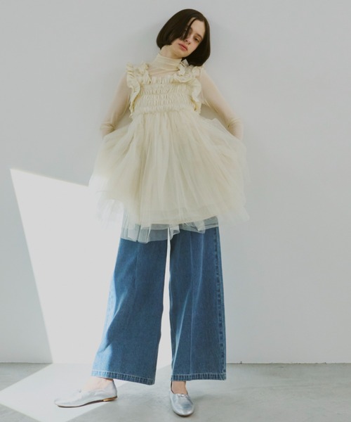 チュールギャザーキャミソール（シャツ/ブラウス）｜PERNA（ペルナ）の