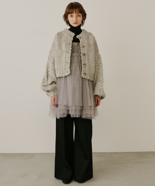 PERNA ペルナ　チュールギャザーキャミソール チュールギャザーキャミソール（シャツ/ブラウス）｜PERNA