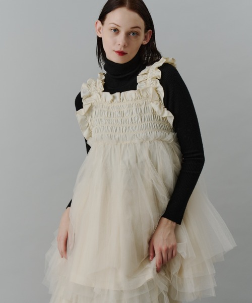 セール】チュールギャザーキャミソール（シャツ/ブラウス）｜PERNA