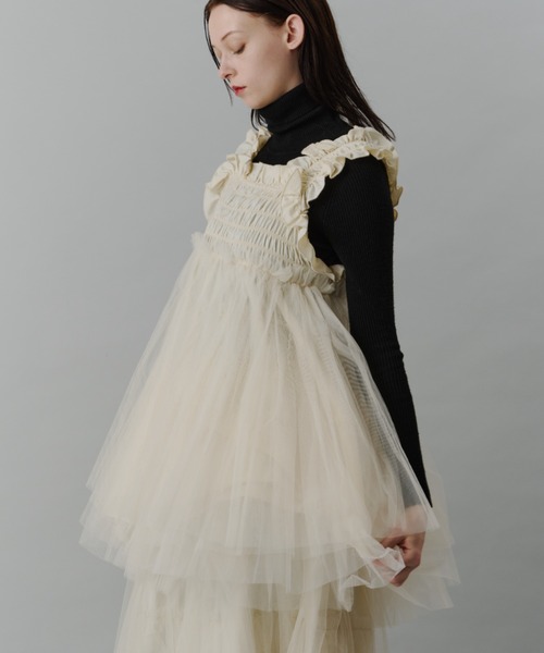 【PERNA】チュールギャザーキャミソール チュールギャザーキャミソール（シャツ/ブラウス）｜PERNA（ペルナ）の