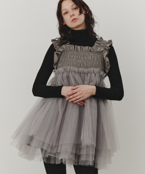 チュールギャザーキャミソール（シャツ/ブラウス）｜PERNA（ペルナ）の