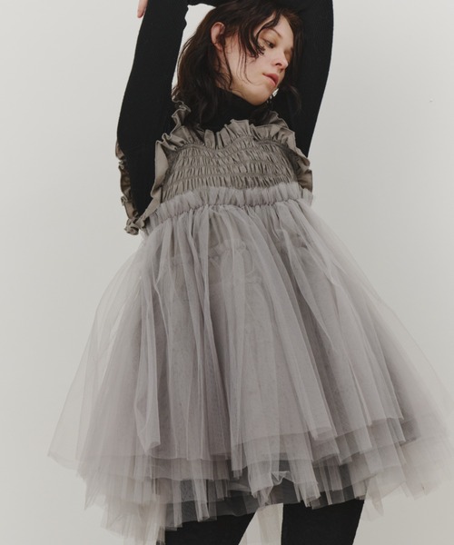 PERNA チュールギャザーキャミソール チュールギャザーキャミソール（シャツ/ブラウス）｜PERNA（ペルナ）の