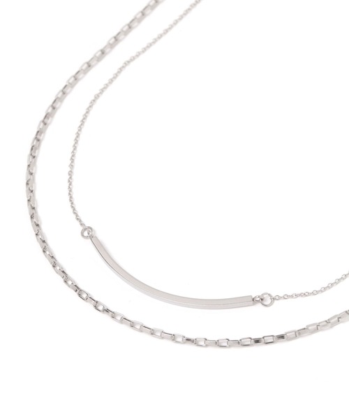 GLOBAL WORK（グローバルワーク）の「ステンレス二連チェーンネックレス/126692（ネックレス・レディース・シルバー系1/ゴールド系2/シルバー系2/ゴールド系1/シルバー系3/ゴールド系4・ONE SIZE）」の3枚目の写真