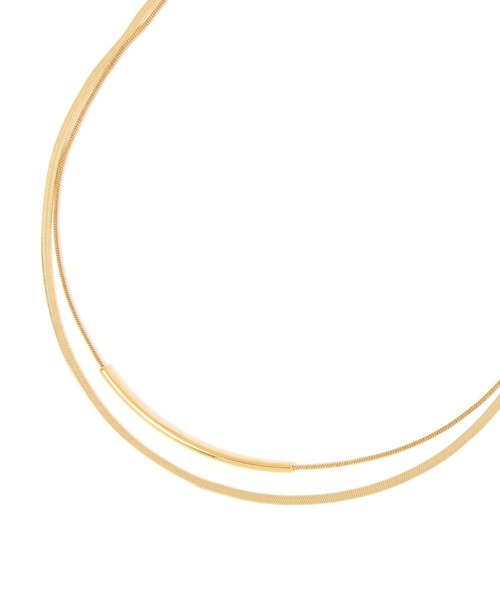 ステンレス二連チェーンネックレス/126692（ネックレス）｜GLOBAL WORK