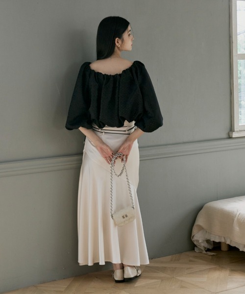 ECREL（エクレール）の「サテンジャガードバルーントップス（シャツ/ブラウス・レディース・アイボリー/ブラック・FREE）」の16枚目の写真