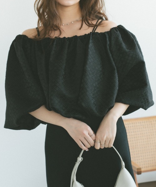 ECREL（エクレール）の「サテンジャガードバルーントップス（シャツ/ブラウス・レディース・アイボリー/ブラック・FREE）」の19枚目の写真