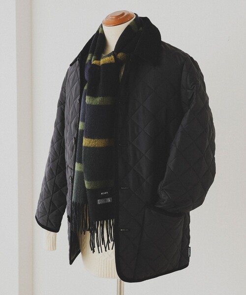 BEAMS(ビームス)の「リバーシブル ブロックチェック マフラー(マフラー・メンズ・チャコールグレー/ブラック/ネイビー・ONE SIZE)」の6枚目の写真