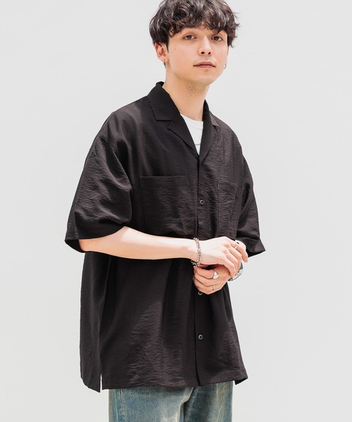 RAGEBLUE（レイジブルー）の「レーヨン/オーバーサイズオープンカラーシャツ（シャツ/ブラウス・メンズ・ブラック/カーキ/ホワイト・MEDIUM/LARGE）」の22枚目の写真