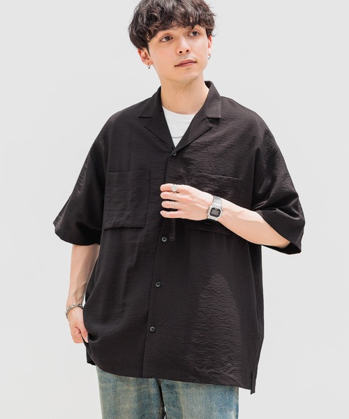 RAGEBLUE（レイジブルー）の「レーヨン/オーバーサイズオープンカラーシャツ（シャツ/ブラウス・メンズ・ブラック/カーキ/ホワイト・MEDIUM/LARGE）」の21枚目の写真