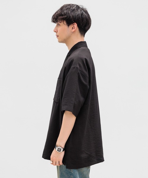 RAGEBLUE（レイジブルー）の「レーヨン/オーバーサイズオープンカラーシャツ（シャツ/ブラウス・メンズ・ブラック/カーキ/ホワイト・MEDIUM/LARGE）」の13枚目の写真