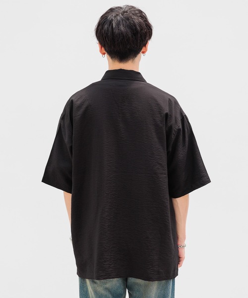 RAGEBLUE（レイジブルー）の「レーヨン/オーバーサイズオープンカラーシャツ（シャツ/ブラウス・メンズ・ブラック/カーキ/ホワイト・MEDIUM/LARGE）」の12枚目の写真