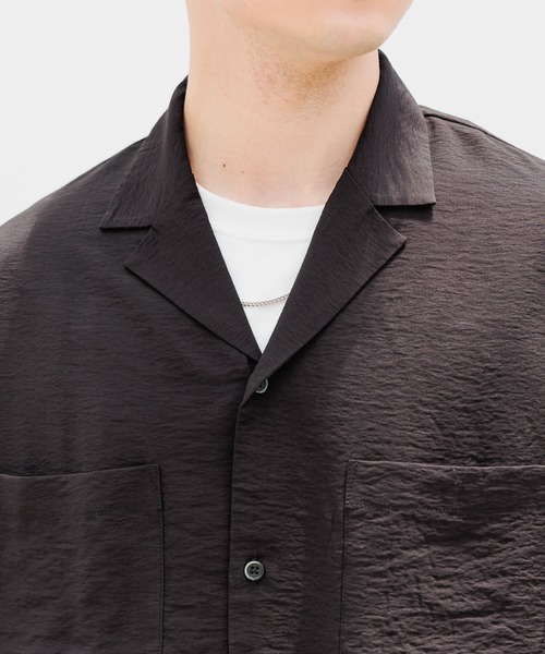 RAGEBLUE（レイジブルー）の「レーヨン/オーバーサイズオープンカラーシャツ（シャツ/ブラウス・メンズ・ブラック/カーキ/ホワイト・MEDIUM/LARGE）」の10枚目の写真