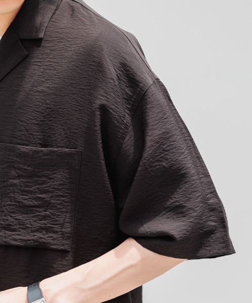 RAGEBLUE（レイジブルー）の「レーヨン/オーバーサイズオープンカラーシャツ（シャツ/ブラウス・メンズ・ブラック/カーキ/ホワイト・MEDIUM/LARGE）」の9枚目の写真