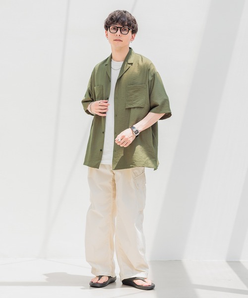 RAGEBLUE（レイジブルー）の「レーヨン/オーバーサイズオープンカラーシャツ（シャツ/ブラウス・メンズ・ブラック/カーキ/ホワイト・MEDIUM/LARGE）」の20枚目の写真