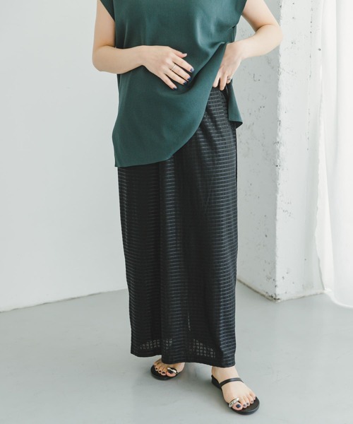 ITEMS URBANRESEARCH（アイテムズ アーバンリサーチ）の「ストレッチチェックタイトスカート（スカート・レディース・ブラック/ブラウン/マスタード・FREE）」の2枚目の写真