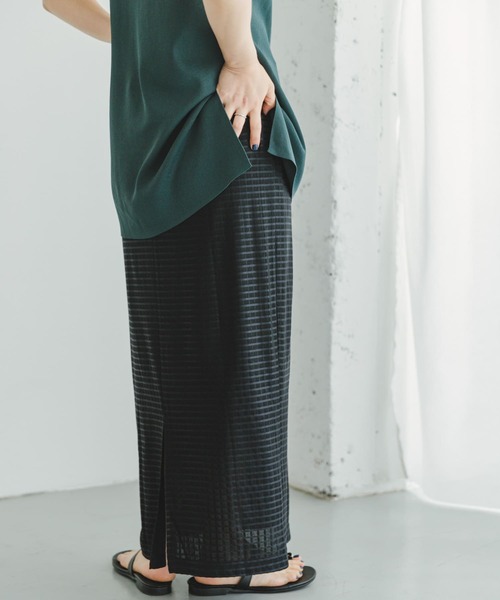 ITEMS URBANRESEARCH（アイテムズ アーバンリサーチ）の「ストレッチチェックタイトスカート（スカート・レディース・ブラック/ブラウン/マスタード・FREE）」の9枚目の写真