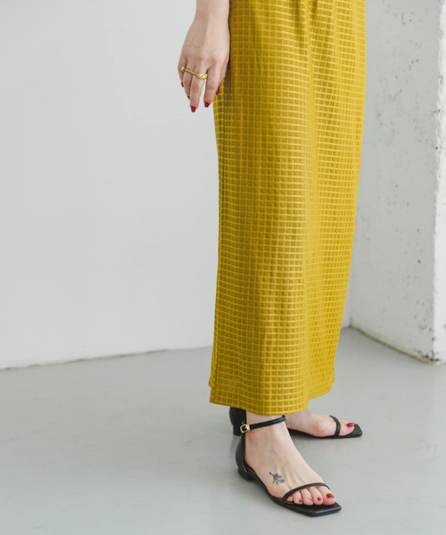 ITEMS URBANRESEARCH（アイテムズ アーバンリサーチ）の「ストレッチチェックタイトスカート（スカート・レディース・ブラック/ブラウン/マスタード・FREE）」の13枚目の写真