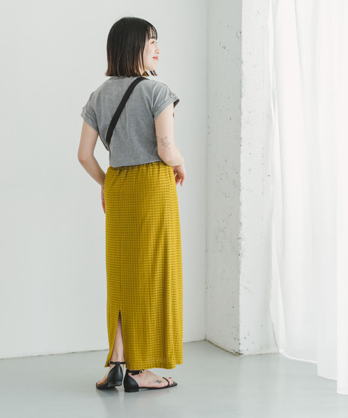 ITEMS URBANRESEARCH（アイテムズ アーバンリサーチ）の「ストレッチチェックタイトスカート（スカート・レディース・ブラック/ブラウン/マスタード・FREE）」の19枚目の写真