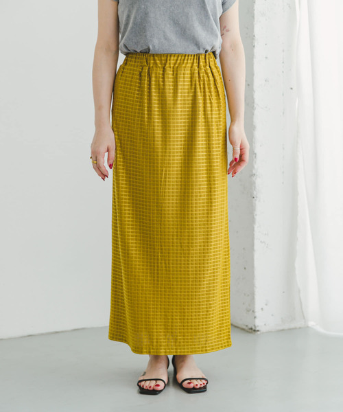 ITEMS URBANRESEARCH（アイテムズ アーバンリサーチ）の「ストレッチチェックタイトスカート（スカート・レディース・ブラック/ブラウン/マスタード・FREE）」の20枚目の写真