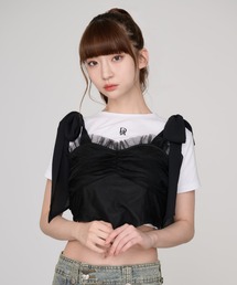 DAESE TOKYO（デセトウキョウ）の「『DAESE TOKYO/デセトウキョウ』バレエコア フレンチガーリー チュール リボン ビスチェ【Y】（キャミソール）」