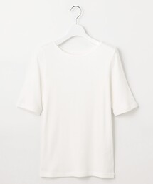 ソフトリブ5分袖 Tシャツ