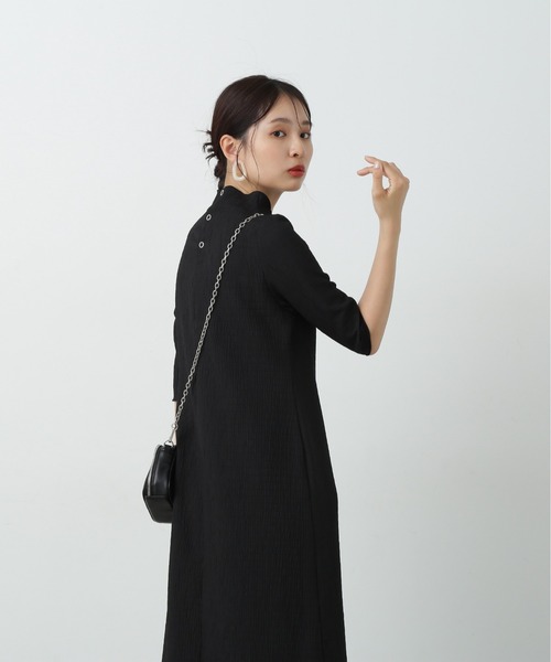 N.(N. Natural Beauty Basic)(エヌエヌナチュラルビューティーベーシック)の「◆楊柳カットロングワンピース(ワンピース・レディース・ブラウン/ブラック・MEDIUM)」の21枚目の写真