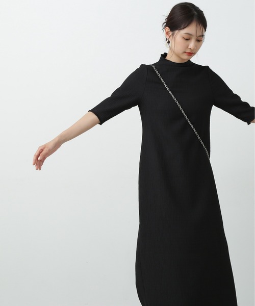 N.(N. Natural Beauty Basic)(エヌエヌナチュラルビューティーベーシック)の「◆楊柳カットロングワンピース(ワンピース・レディース・ブラウン/ブラック・MEDIUM)」の22枚目の写真